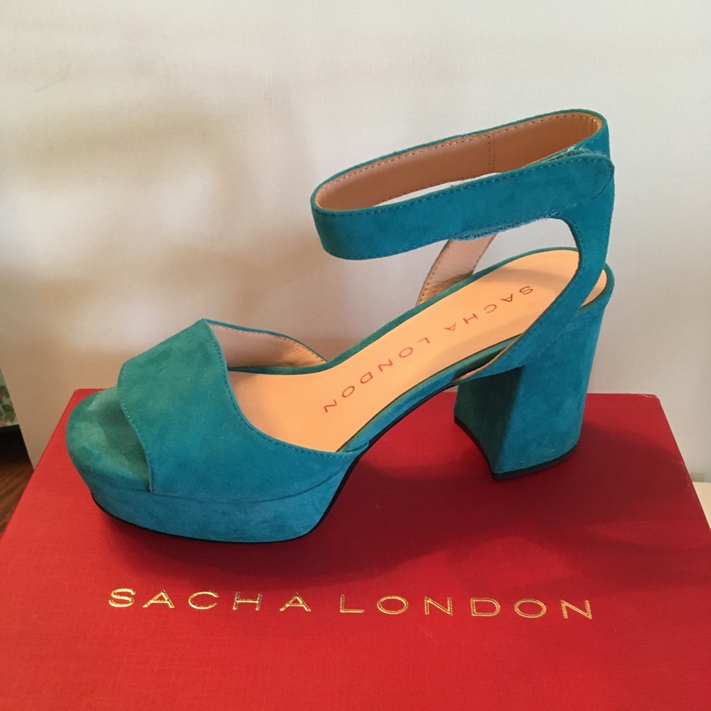 Turquoise Suede Platforms By Sacha London!